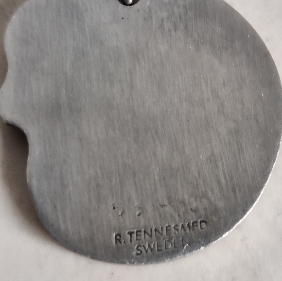 Vintage Sweden Artist R.Tennesmed Bird Necklace Pewter MCM - Picture 2 of 13